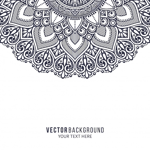 Vector mandala. rond ornamentpatroon. vintage decoratieve elementen