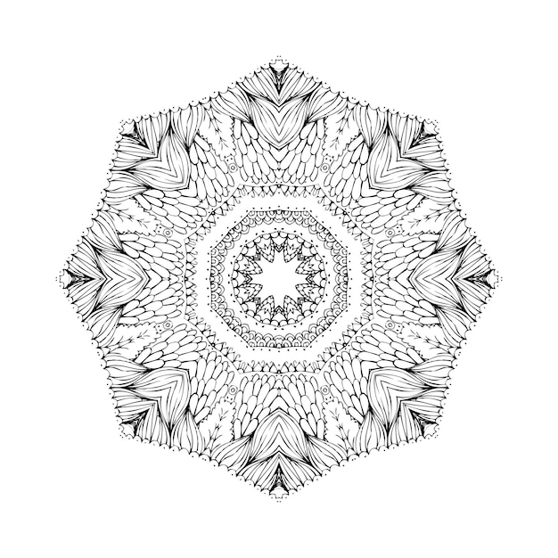 Mandala Round oriental pattern in indian style