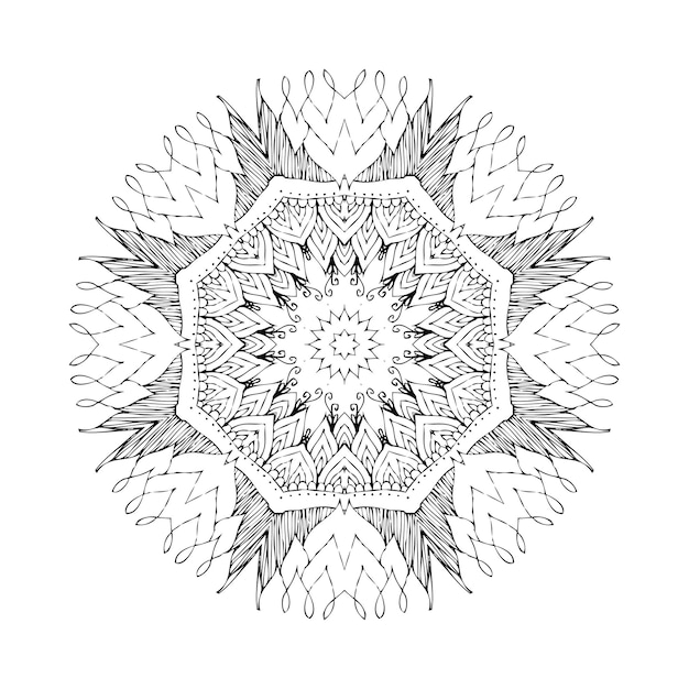 Mandala Round oriental pattern in indian style