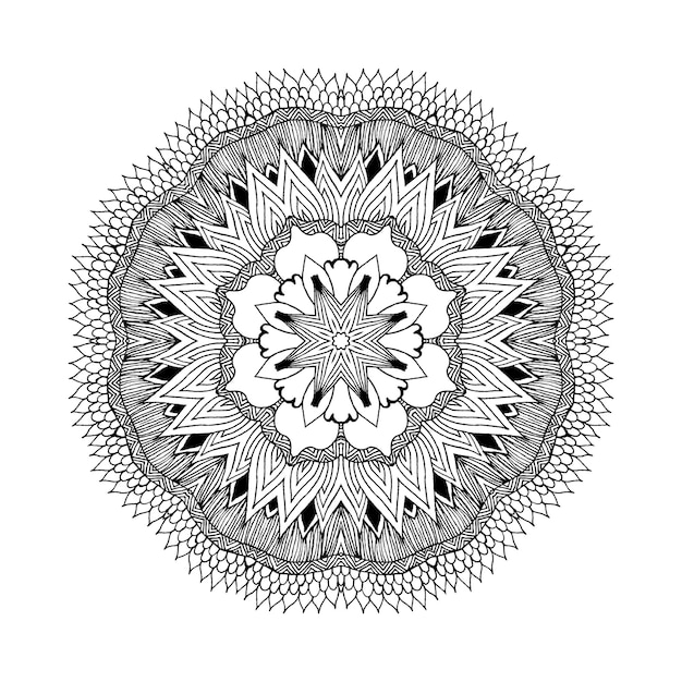 Mandala Round oriental pattern in indian style