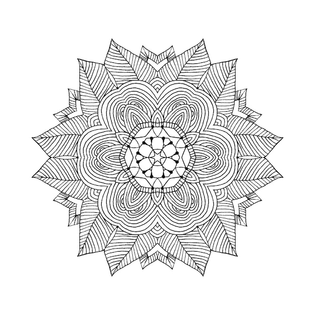 Mandala Round oriental pattern in indian style