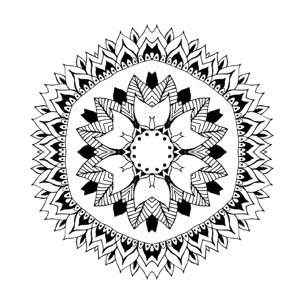 Mandala Round oriental pattern in indian style