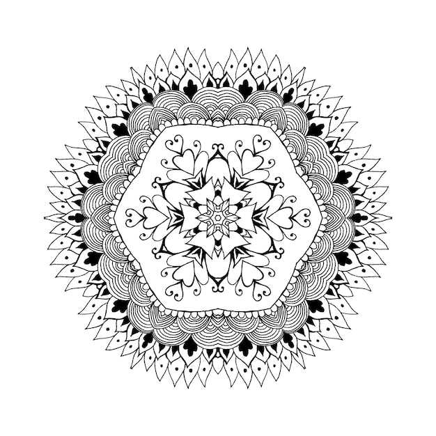 Mandala Round oriental pattern in indian style