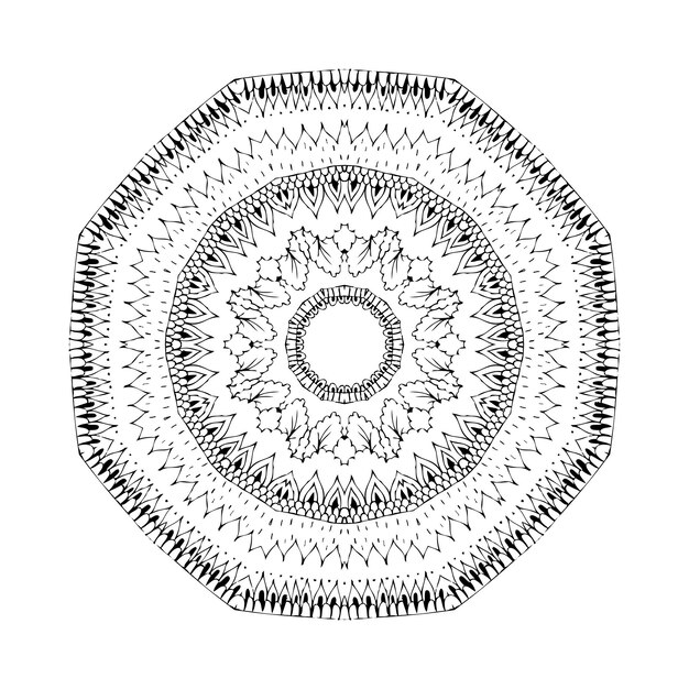 Mandala Round oriental pattern in indian style