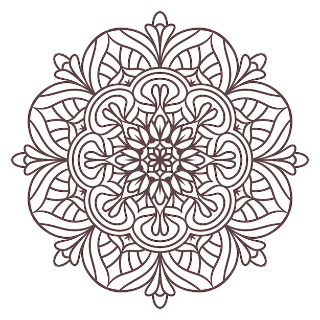 Mandala round ornament pattern. decorative pattern in oriental style. vintage decorative elements