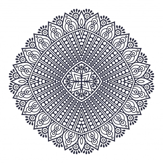 Vector mandala. round ornament pattern. vintage decorative elements