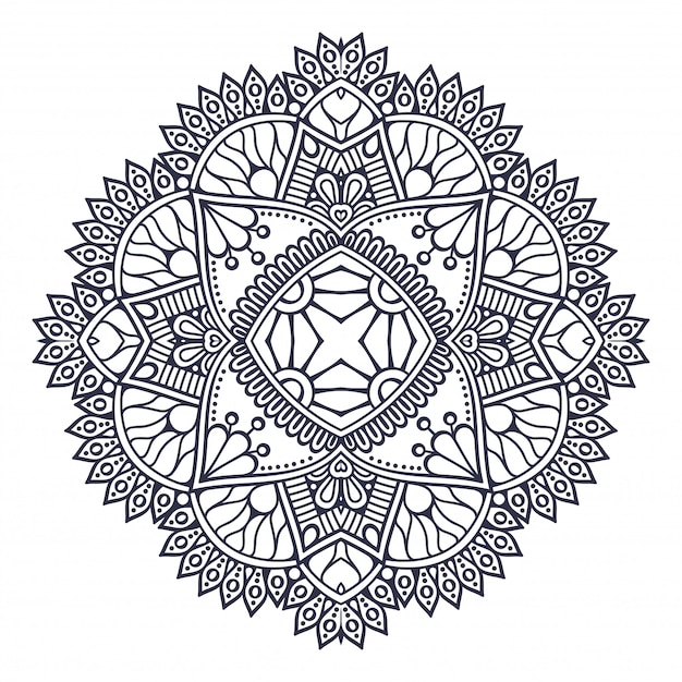 Mandala. круглый орнамент старинные декоративные элементы
