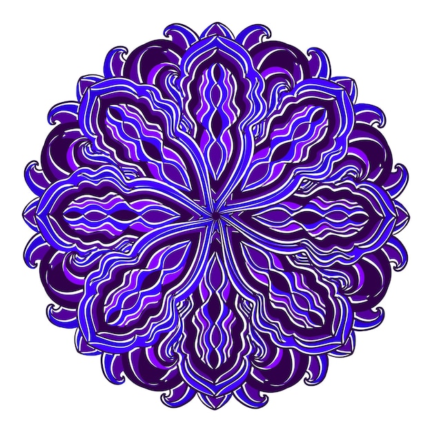 Mandala round pattern. Ornamental background in a circle.