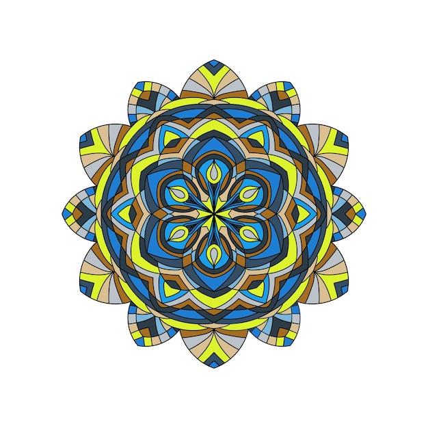 Mandala round pattern. ornamental bright background in a circle.