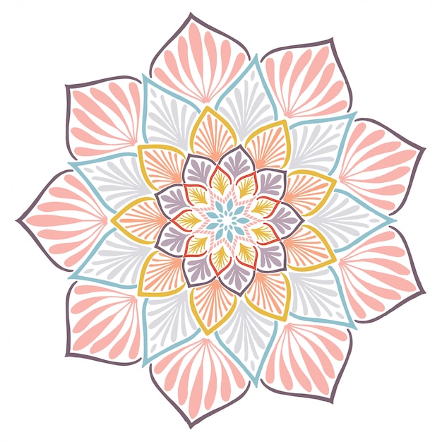 Mandala's kleurboek, oosterse therapie, yoga logo's vector.