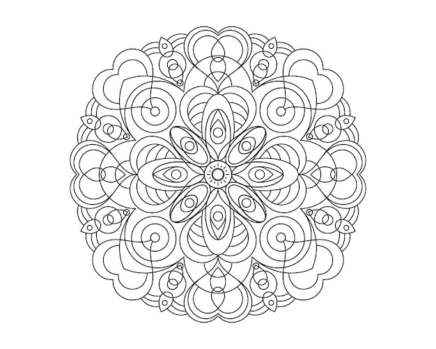 Mandala schoonheid Ornament Vector pictogram afbeelding ontwerp