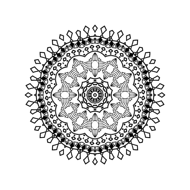 Mandala schoonheid ornament vector pictogram afbeelding ontwerp