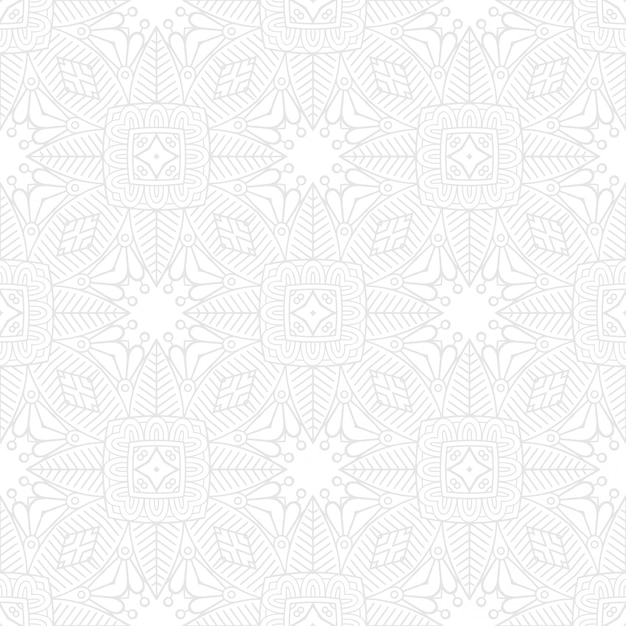 Mandala. Seamless Ornament Pattern black