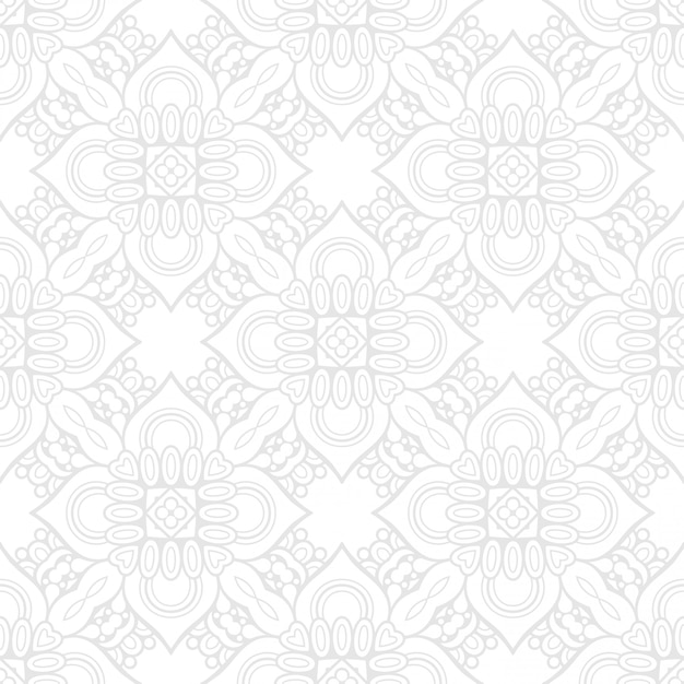 Mandala. Seamless Ornament Pattern black