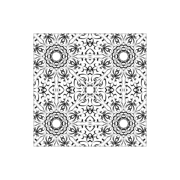 Mandala seamless pattern floral ornament