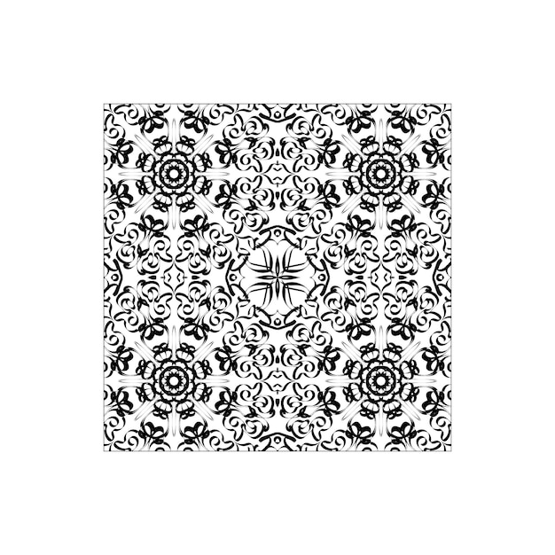 Mandala seamless pattern floral ornament