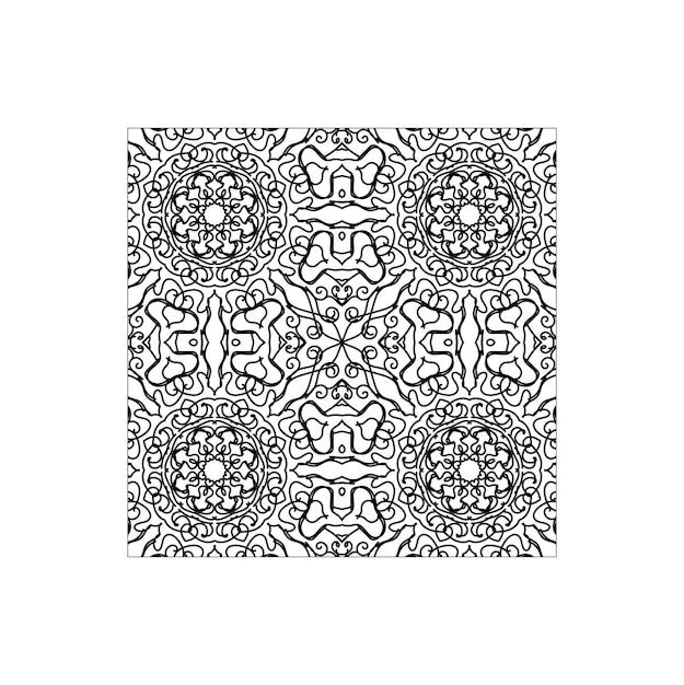 Mandala seamless pattern floral ornament