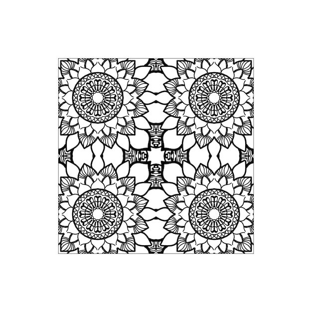 Mandala seamless pattern floral ornament