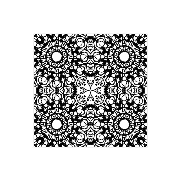 Mandala seamless pattern floral ornament