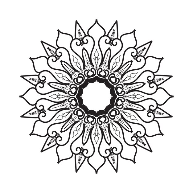 Vettore ornamento floreale senza cuciture mandala