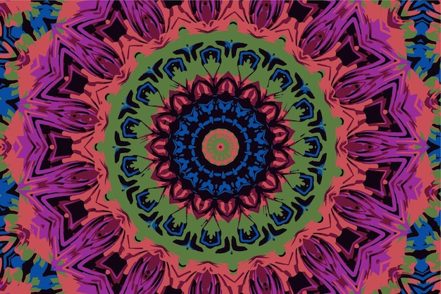 Mandala seamless pattern vector art festival background