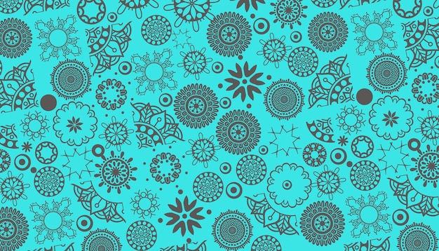 Mandala seamless tribal vintage background design Premium Vector