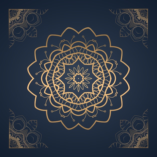 Mandala sierillustratie van het luxeornament