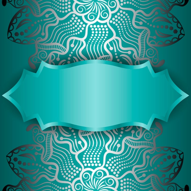 Mandala silver background