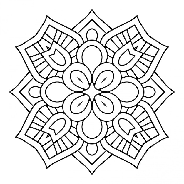 Mandala. Простой штрих, декоративный элемент.