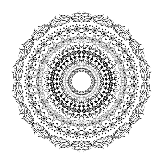mandala social media banner design template