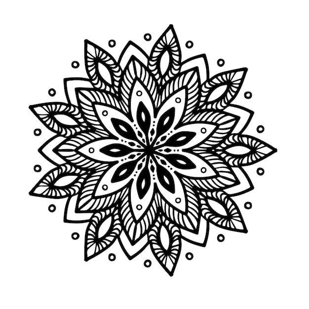 Mandala spider on a white background