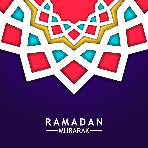 Mandala star geometrical background ramdan mubarak