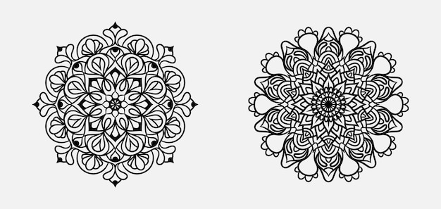 Mandala Style Vector Shapes Design Collection