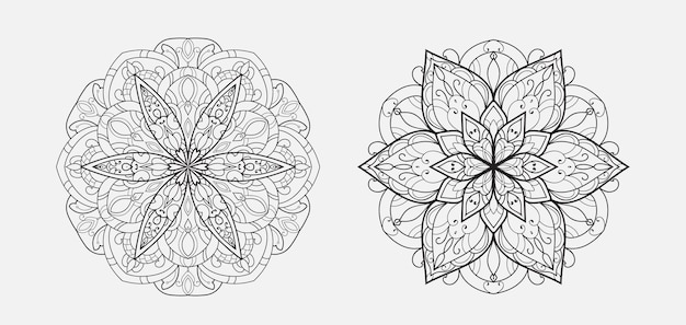 Mandala Style Vector Shapes Design Collection