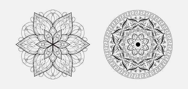 Mandala Style Vector Vormen Design Collectie