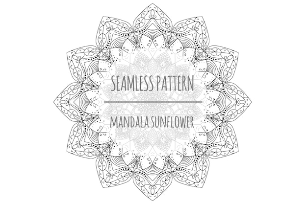 Mandala girasole seamless patern