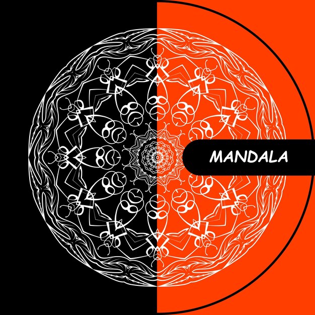 Modello di mandala per tessuti da stampare pronto