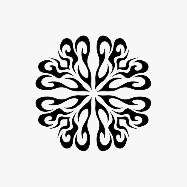 Mandala Tribal symbool Logo op witte achtergrond Stencil Decal Tattoo Design vectorillustratie