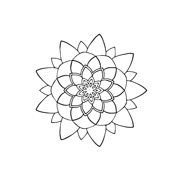 Mandala van bloemen rond spiritueel kant