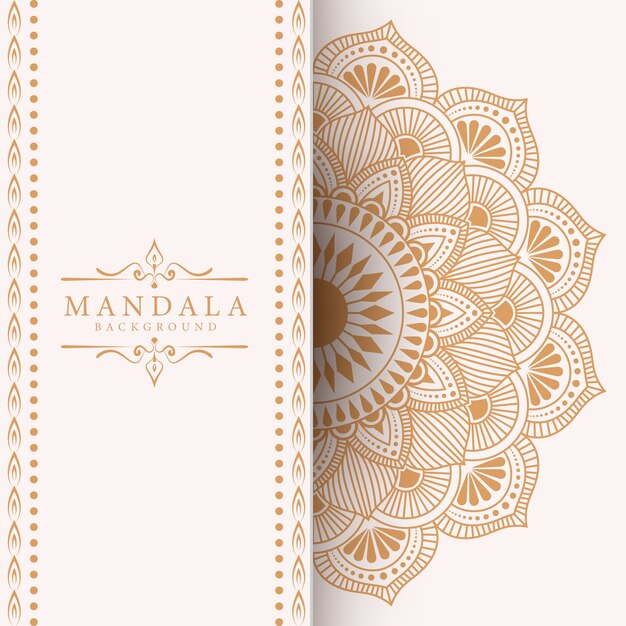 Mandala van de bloemluxe arabesque stijl als achtergrond