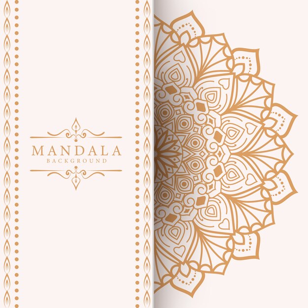 Mandala van de bloemluxe arabesque stijl als achtergrond