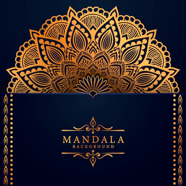 Mandala van de bloemluxe arabesque stijl als achtergrond