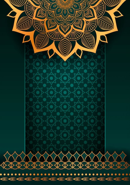 Vector mandala van de bloemluxe arabesque stijl als achtergrond
