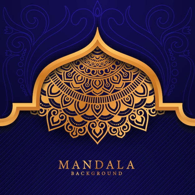 Mandala van de bloemluxe arabesque stijl als achtergrond