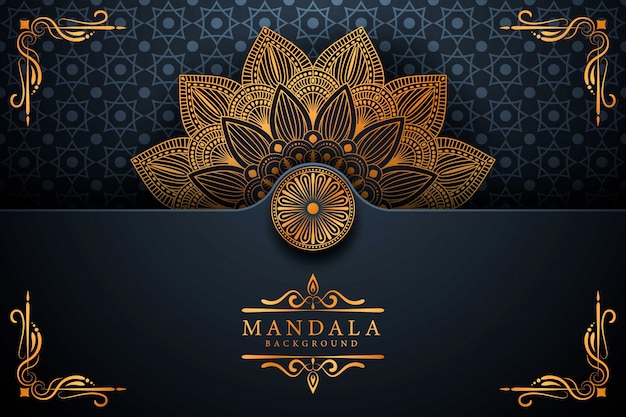 Mandala van de bloemluxe arabesque stijl als achtergrond