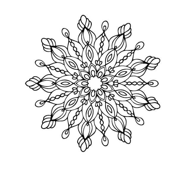 Mandala van florale ornamenten spirituele illustratie