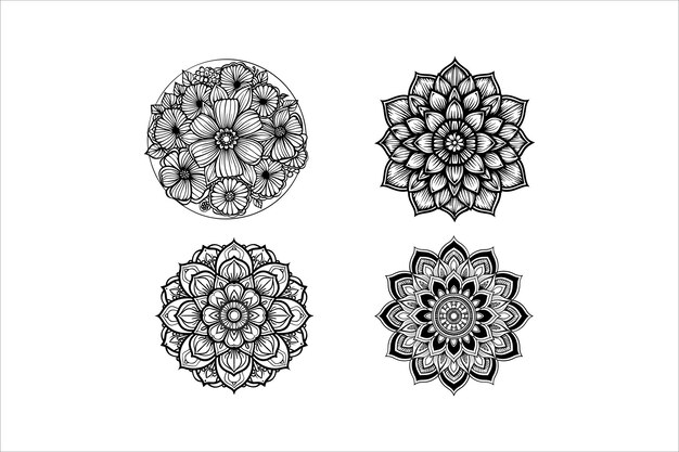 Mandala Vector Design Zen Mandala Design of Abstract Floral Mandala Design
