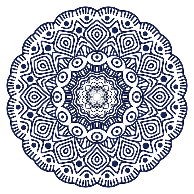 Mandala vector eenvoudige abstracte bloem ronde