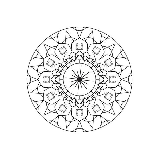 Mandala vector lineair ontwerp