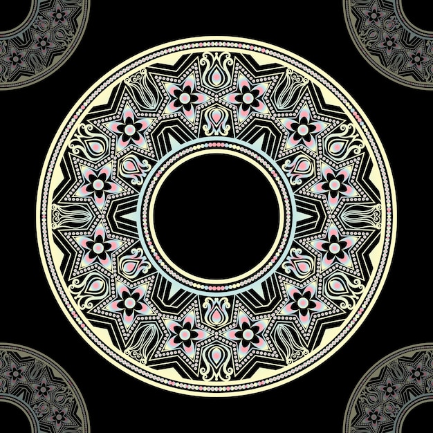 Mandala vector ontwerp. Ontwerp met kantpatroon. Creatief mandala-ontwerp.